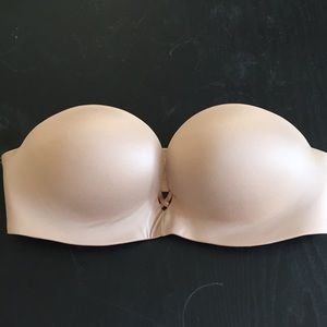 A nude Victoria secret strapless bra